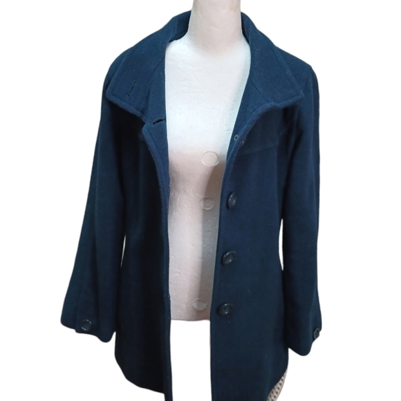 LARRY Levine Vintage Peacoat wool/poly blend Size Small - Picture 2 of 8